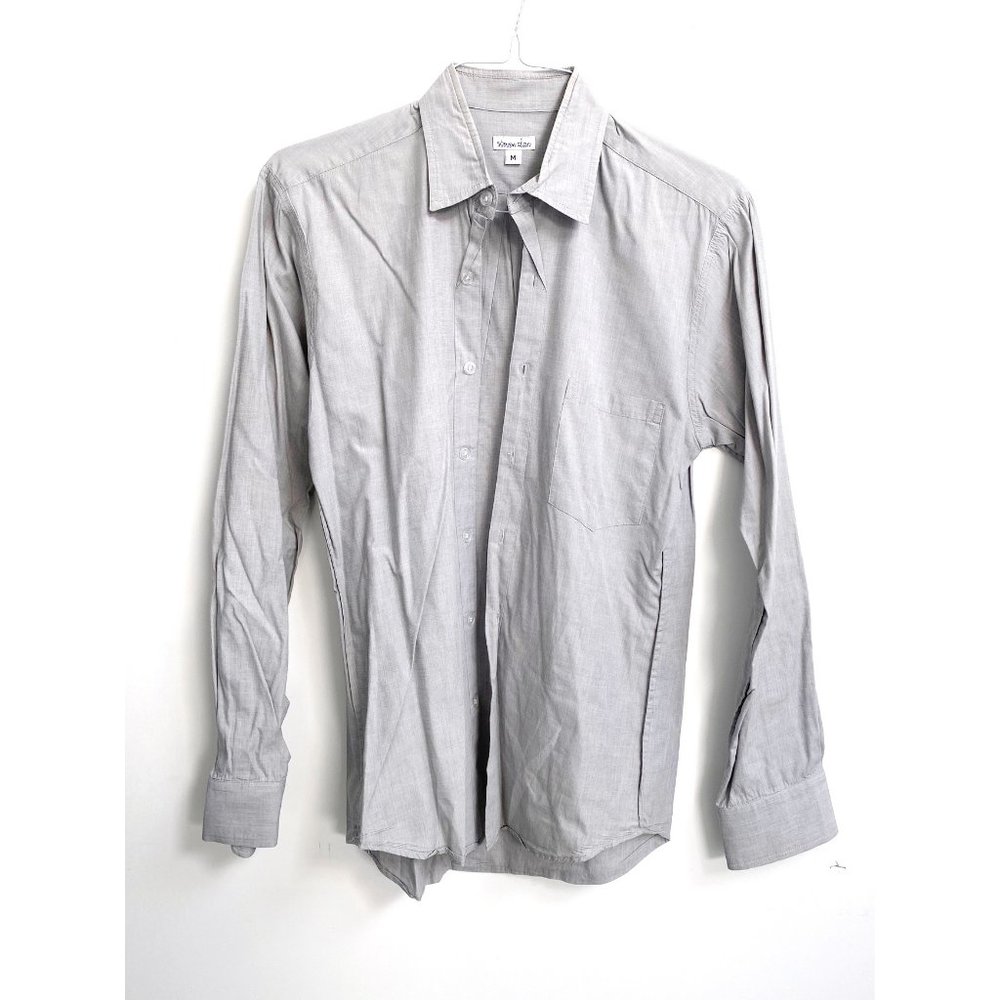 Steven Alan Reverse Seam Grey Button Down Shirt M